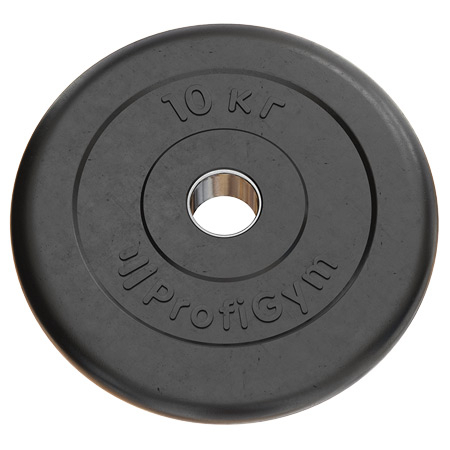 Тренировочный диск Profigym 10 кг черный